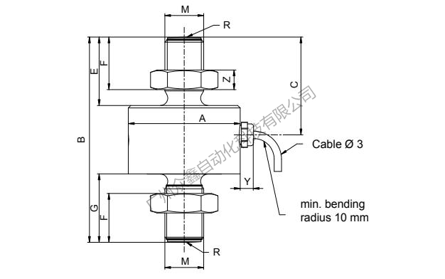 德國HBM U9C/500N力傳感器產(chǎn)品尺寸1