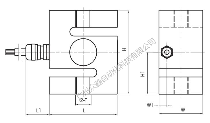 梅特勒托利多 TSB-5T稱重傳感器安裝尺寸1