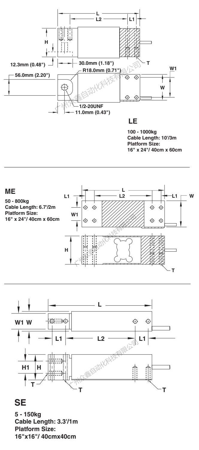 美國世銓LOC稱重傳感器產(chǎn)品尺寸 美國世銓LOC稱重傳感器產(chǎn)品尺寸