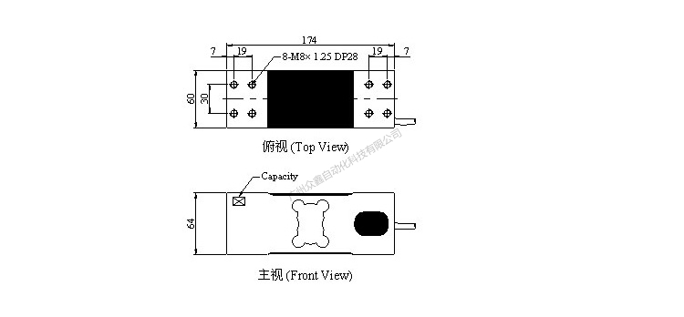 臺(tái)灣mavin NA3-100kg稱重傳感器產(chǎn)品尺寸