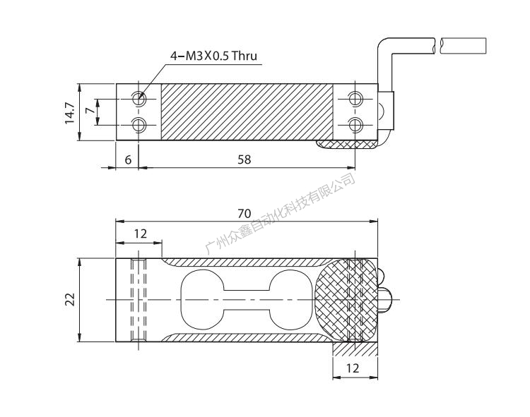 韓國凱士CAS稱重傳感器 BCL-1L稱重傳感器產(chǎn)品尺寸